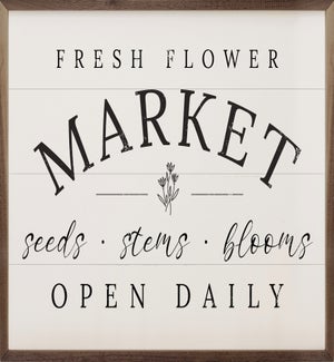 Fresh Flower Market Open Daily White